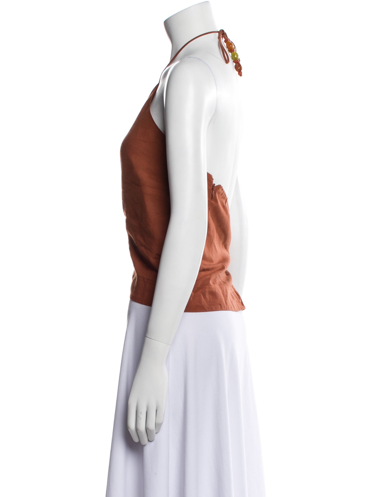 Sézane Halterneck Sleeveless Crop Top