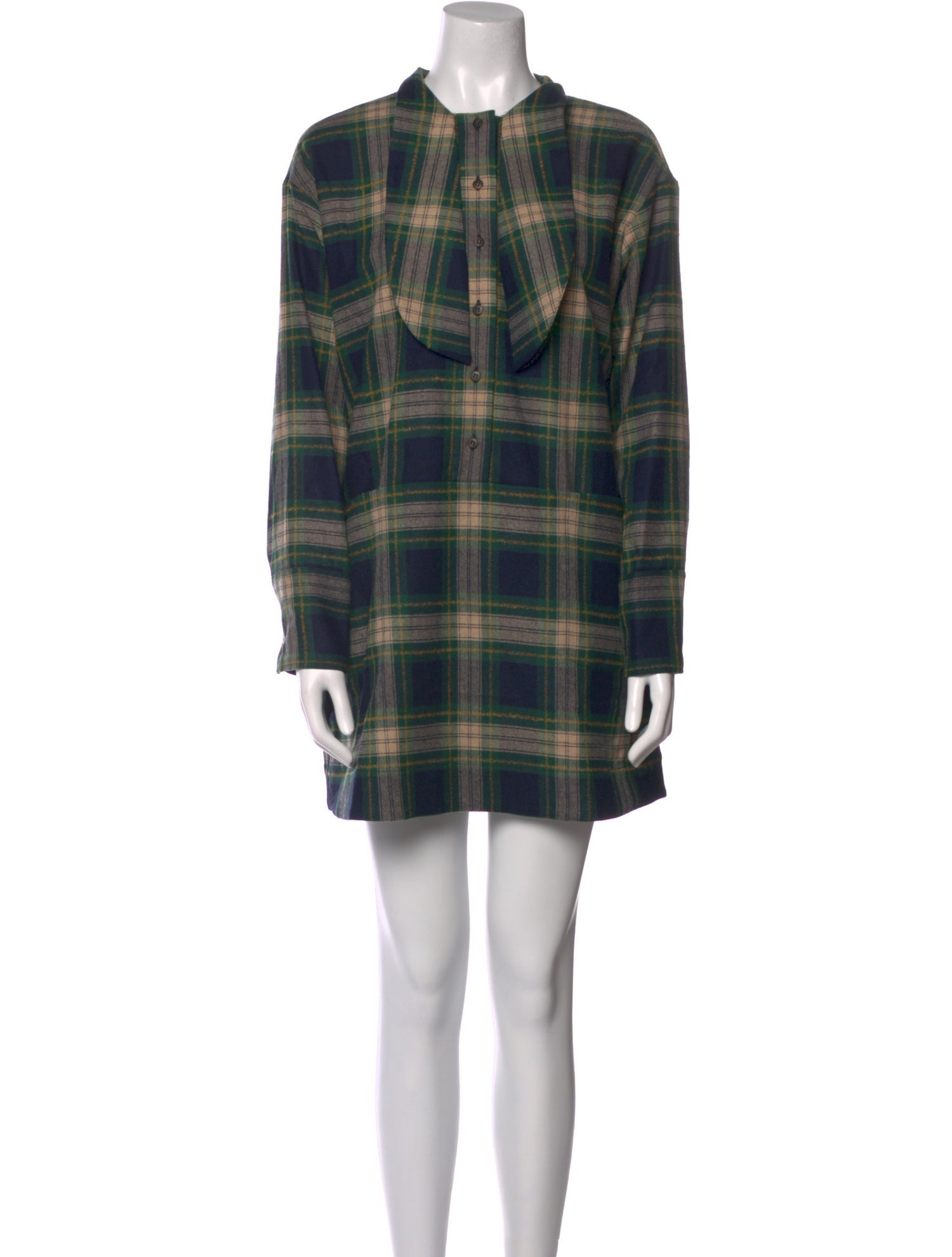 Sézane Plaid Print Mini Dress