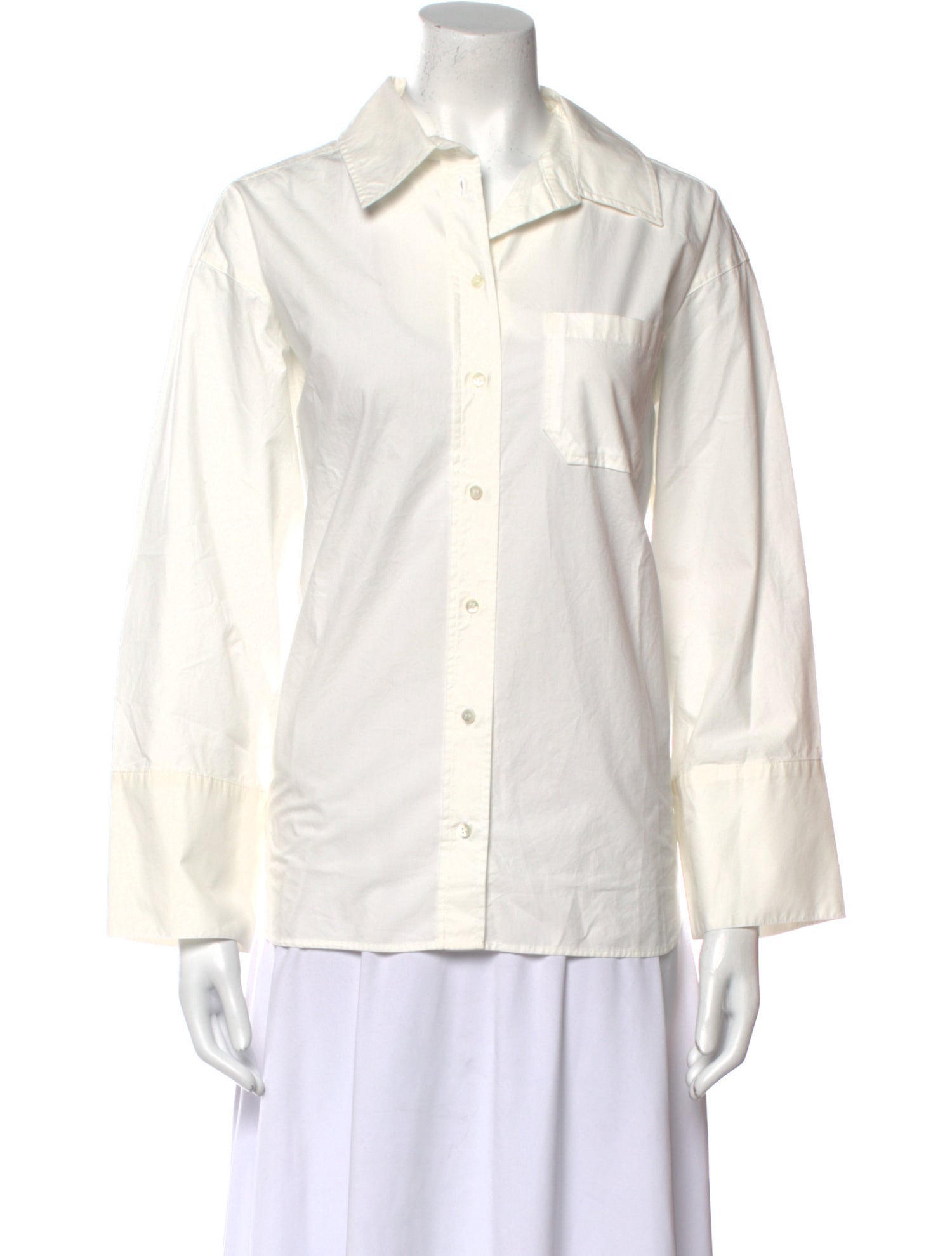 Sézane Long Sleeve Button-Up Top