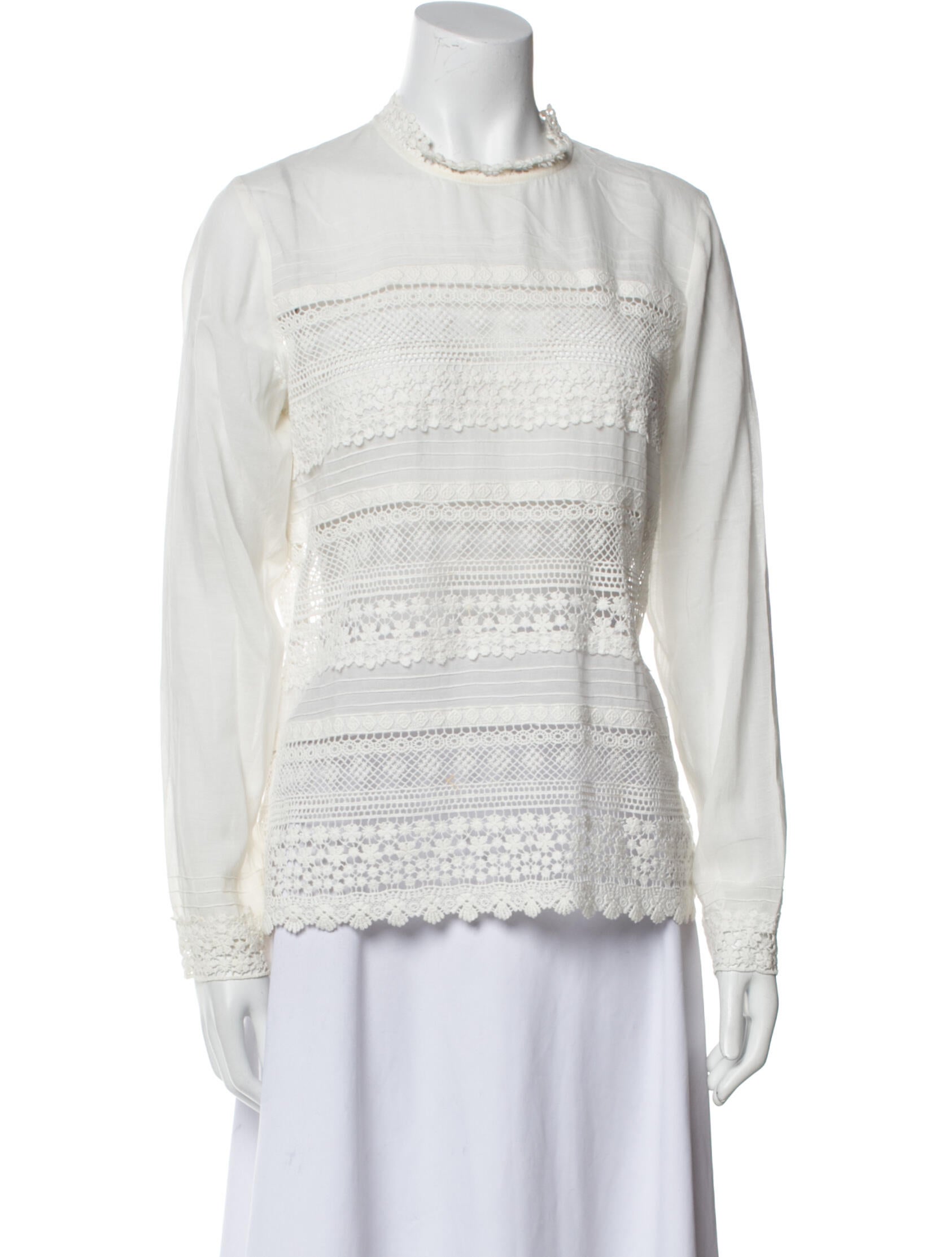 Sézane Crew Neck Long Sleeve Sweatshirt