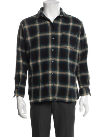 Sézane Plaid Print Long Sleeve Shirt
