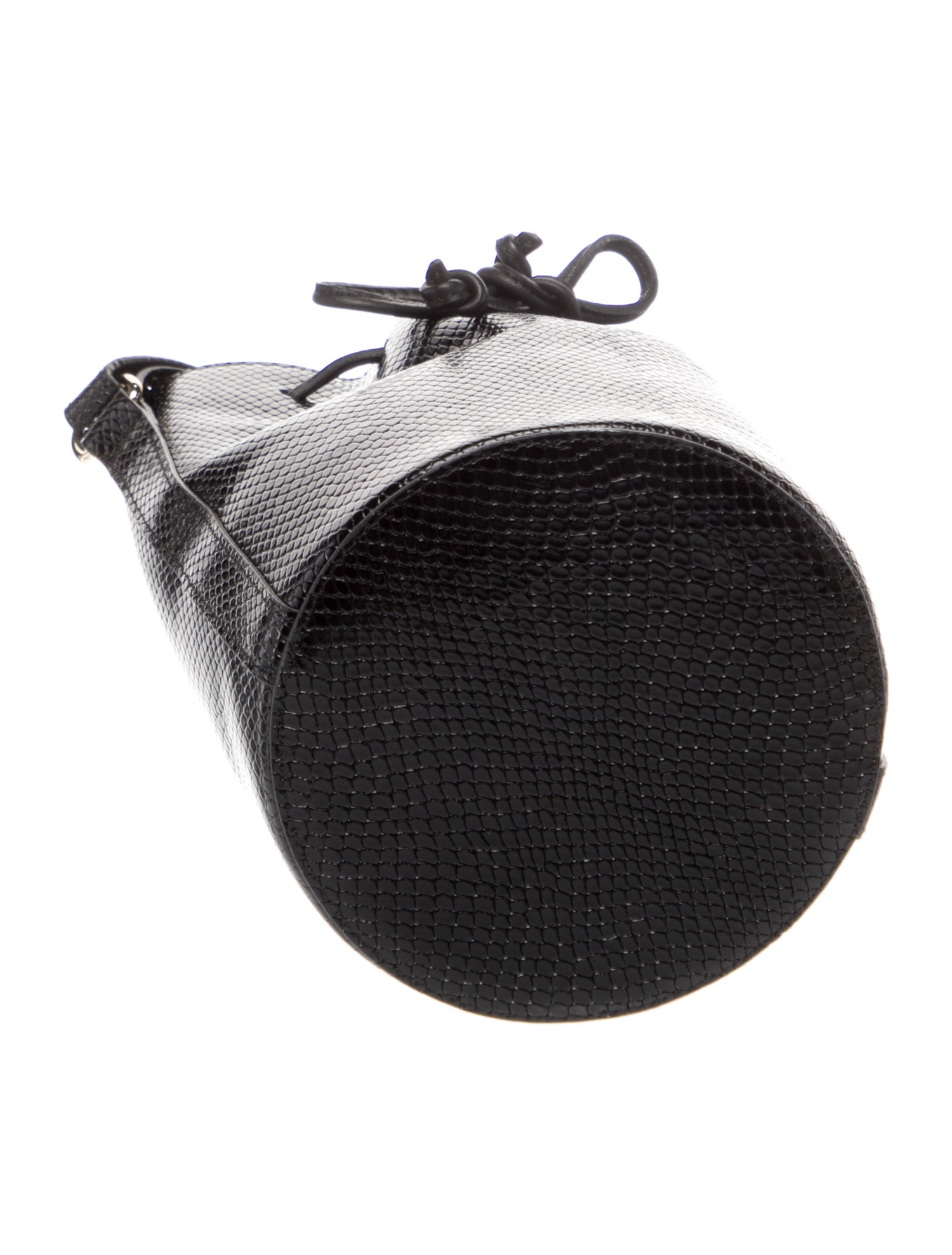 Sézane Embossed Leather Bucket Bag