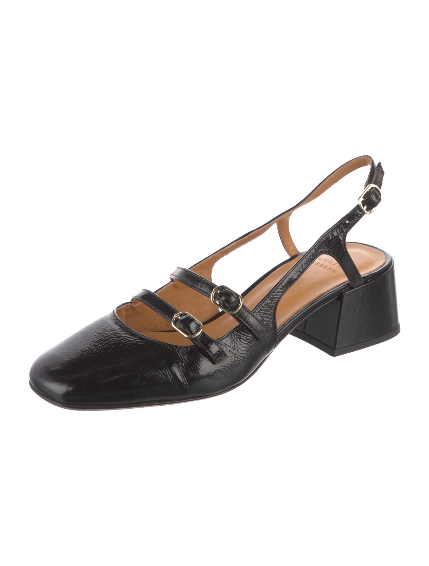 Sézane Patent Leather Slingback Flats