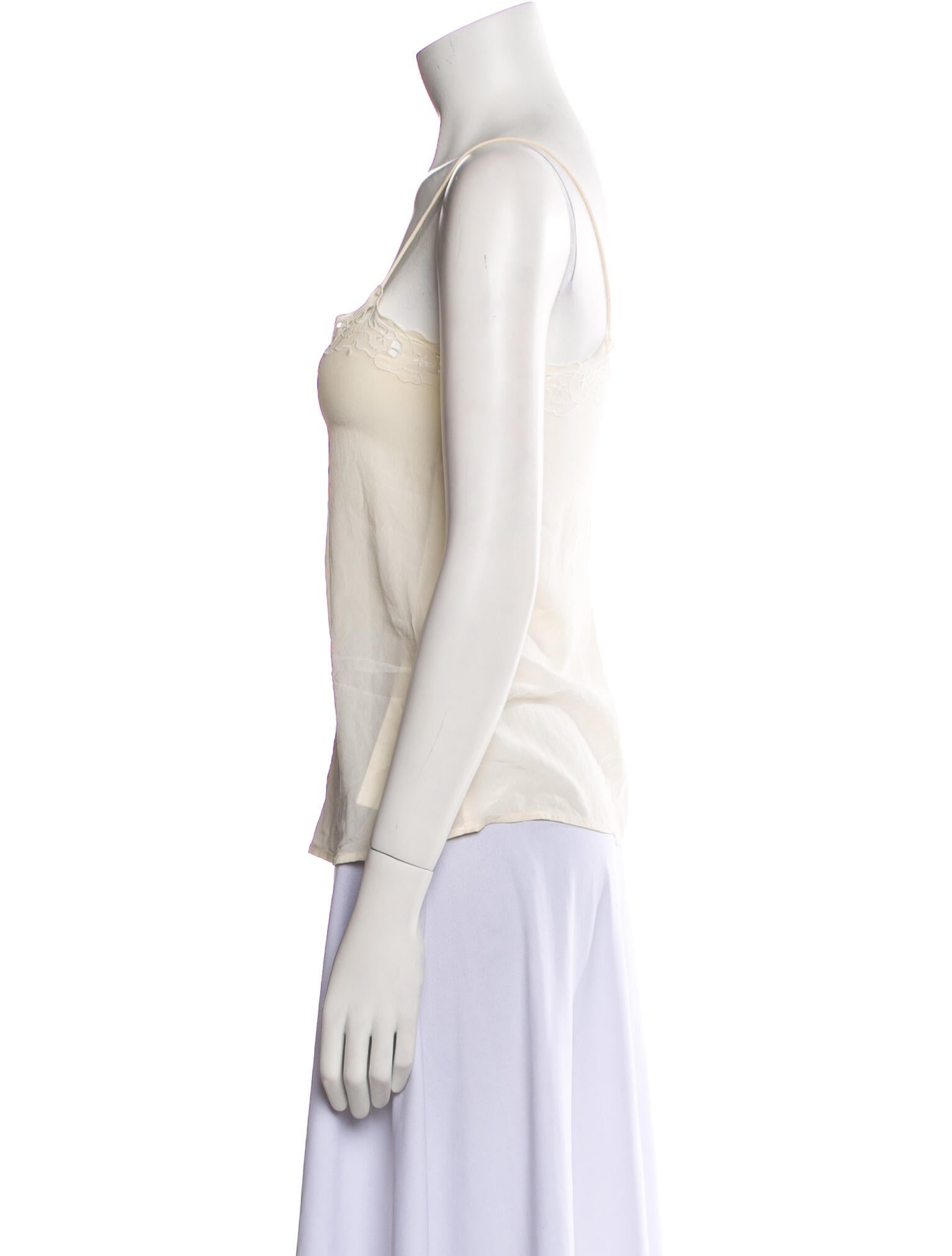 Sézane Silk Square Neckline Top