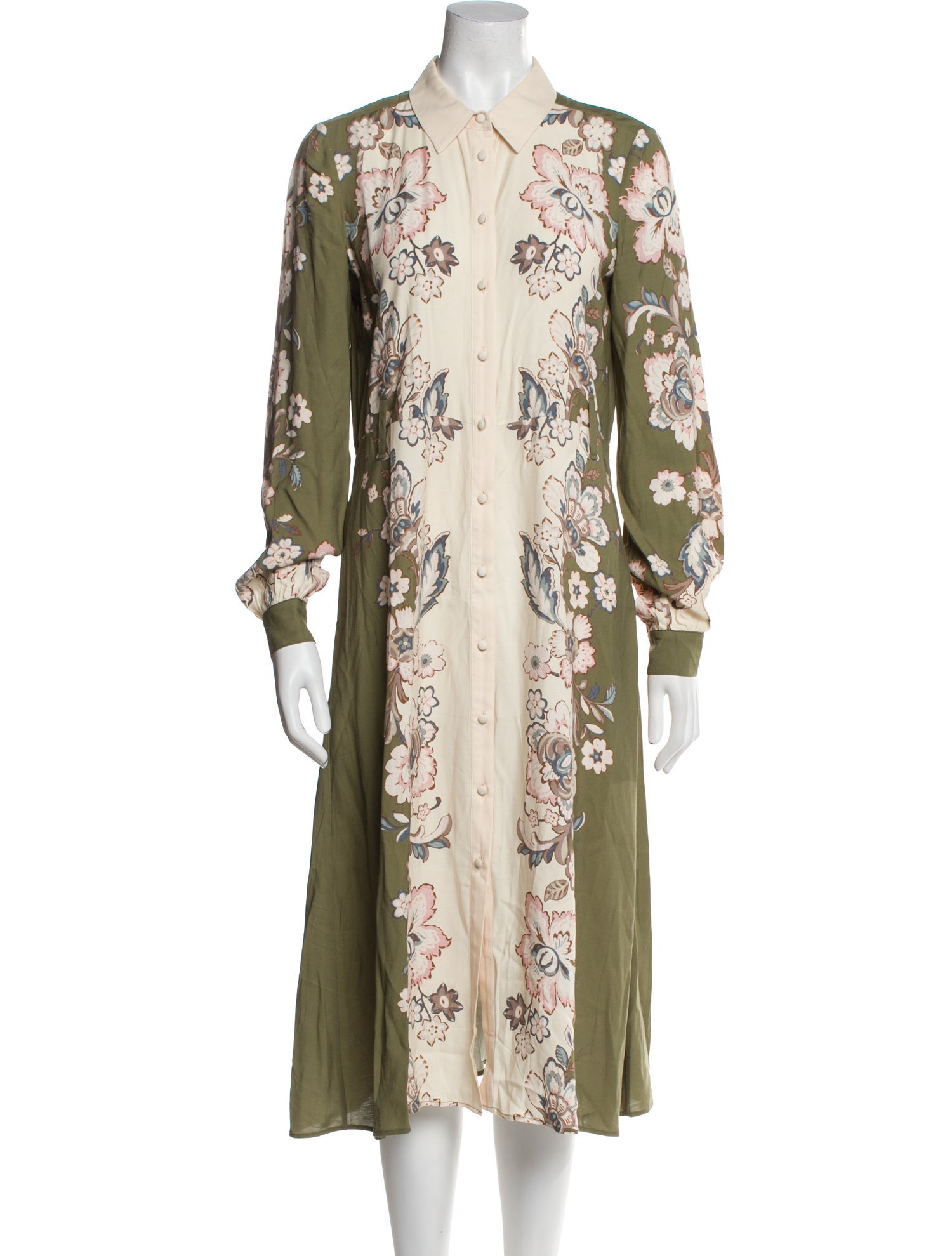 Sézane Silk Midi Length Dress