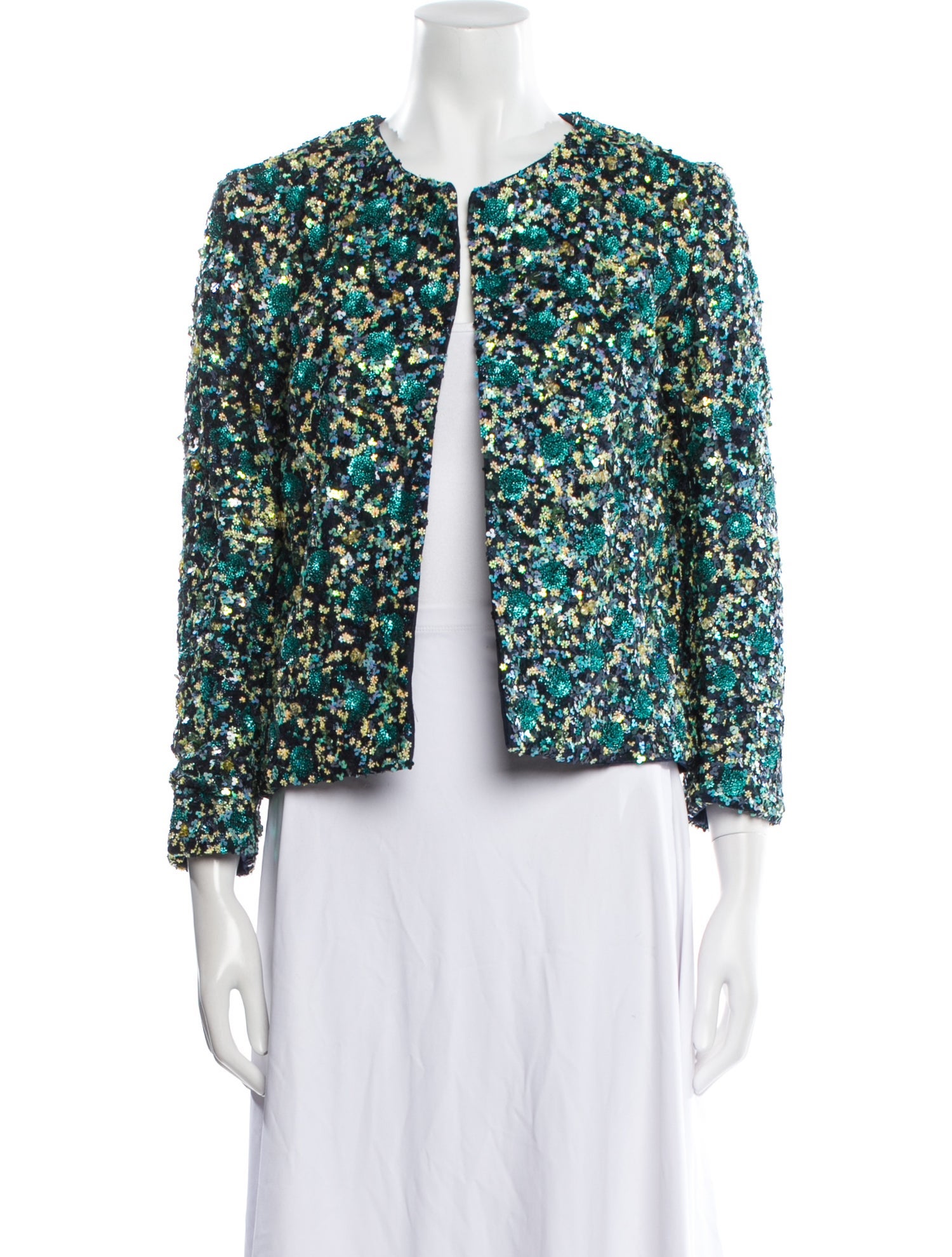Sézane Sequin Printed Evening Jacket