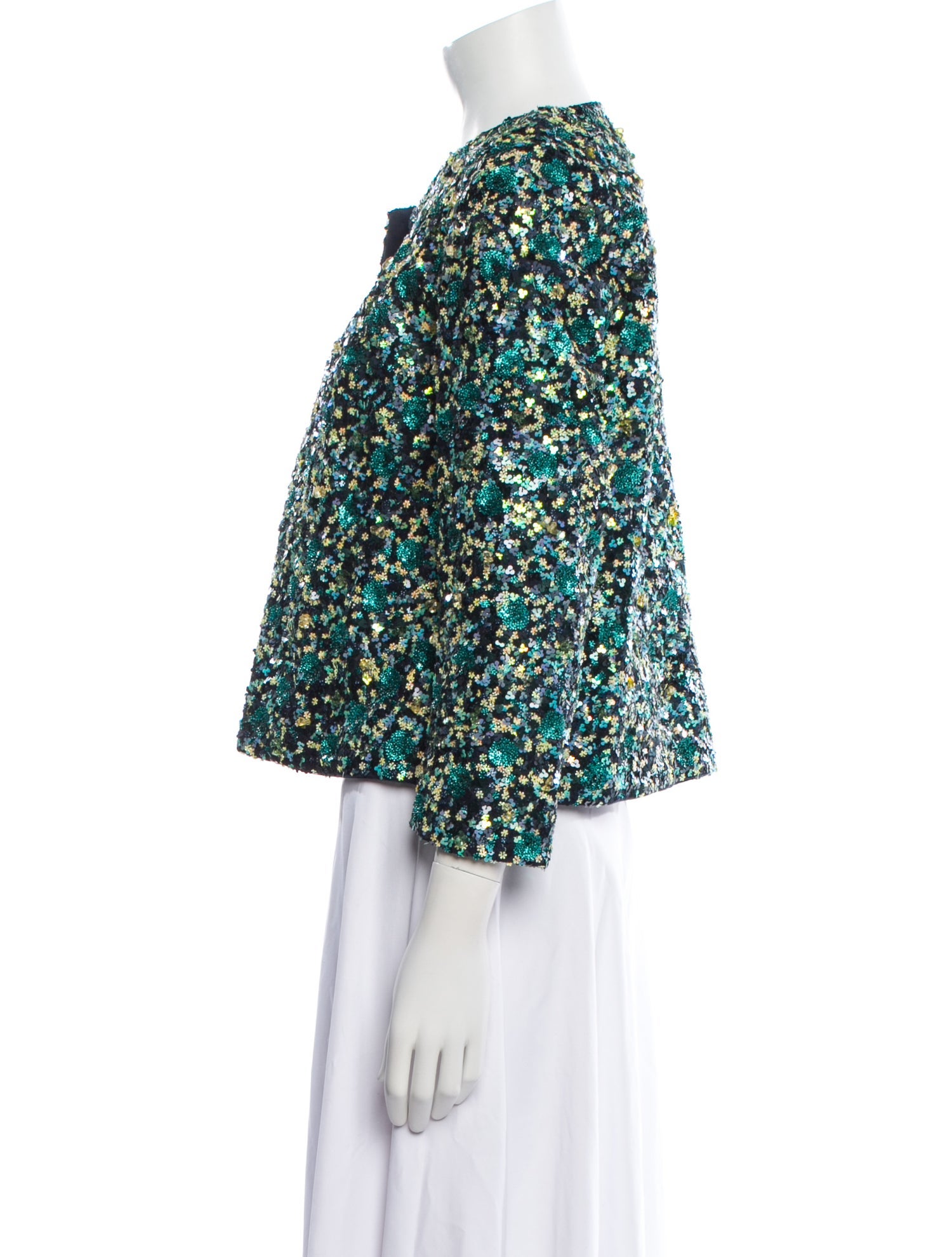 Sézane Sequin Printed Evening Jacket