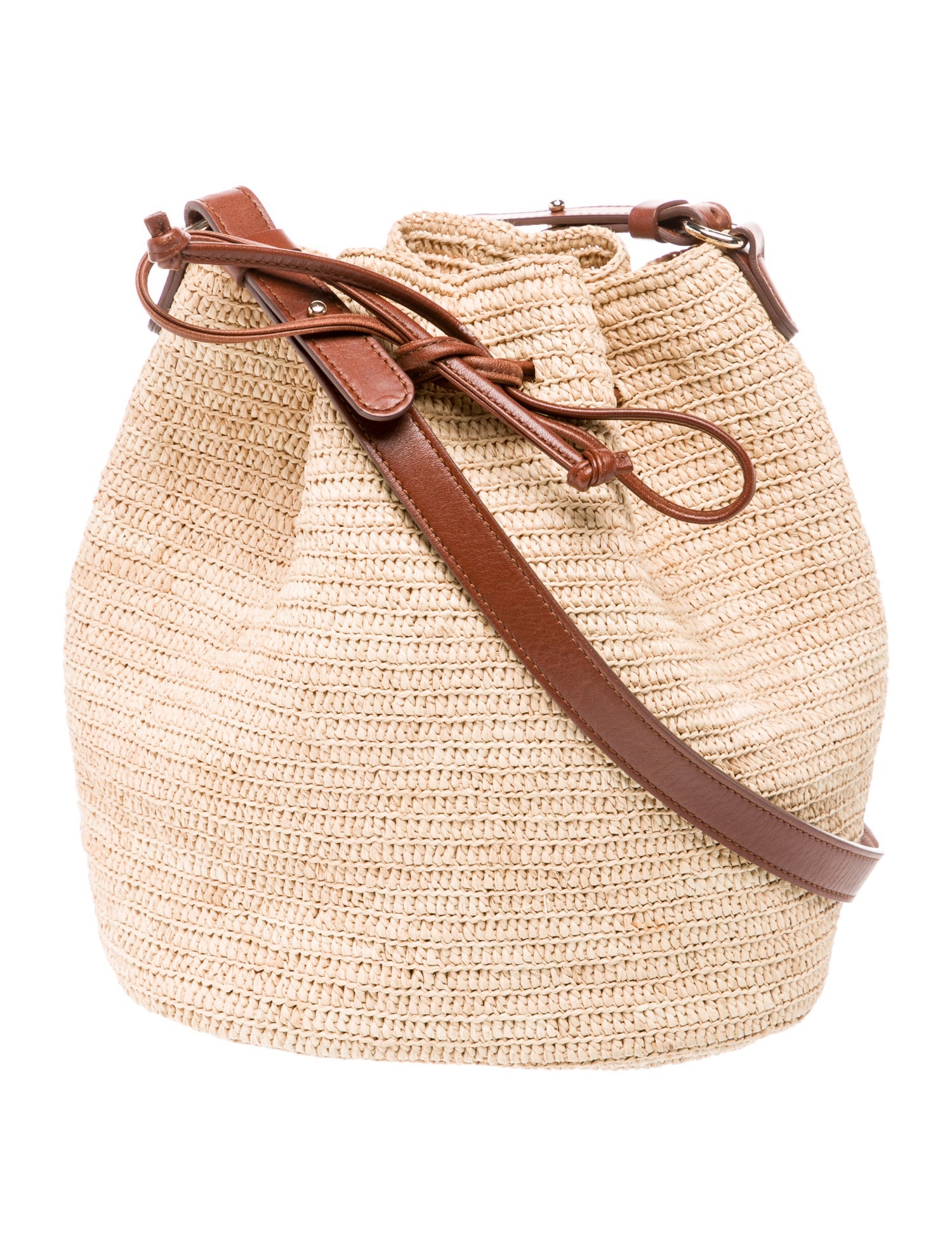 Sézane Raffia Bucket Bag