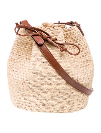 Sézane Raffia Bucket Bag