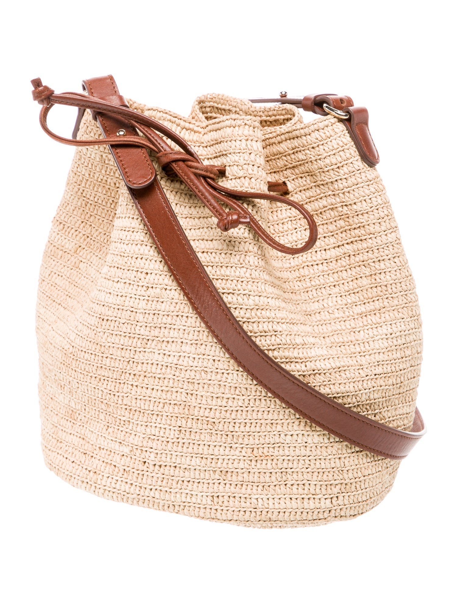 Sézane Raffia Bucket Bag
