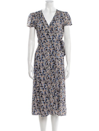 Sézane Floral Print Midi Length Dress