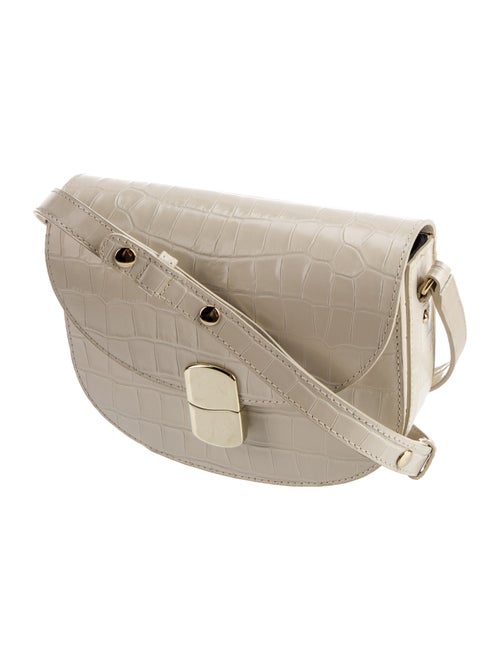 Sézane Embossed Leather Shoulder Bag