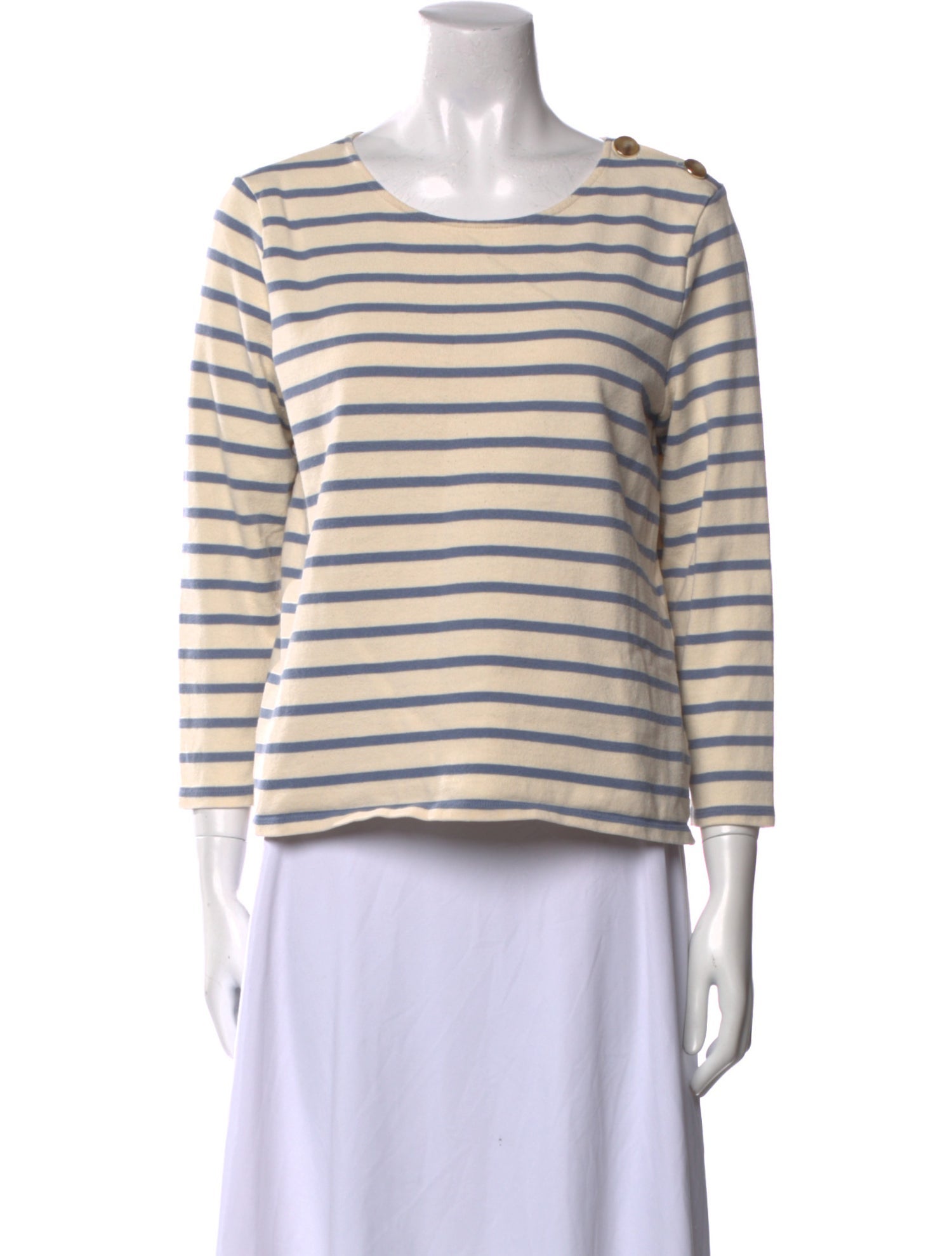 Sézane Striped Scoop Neck Top