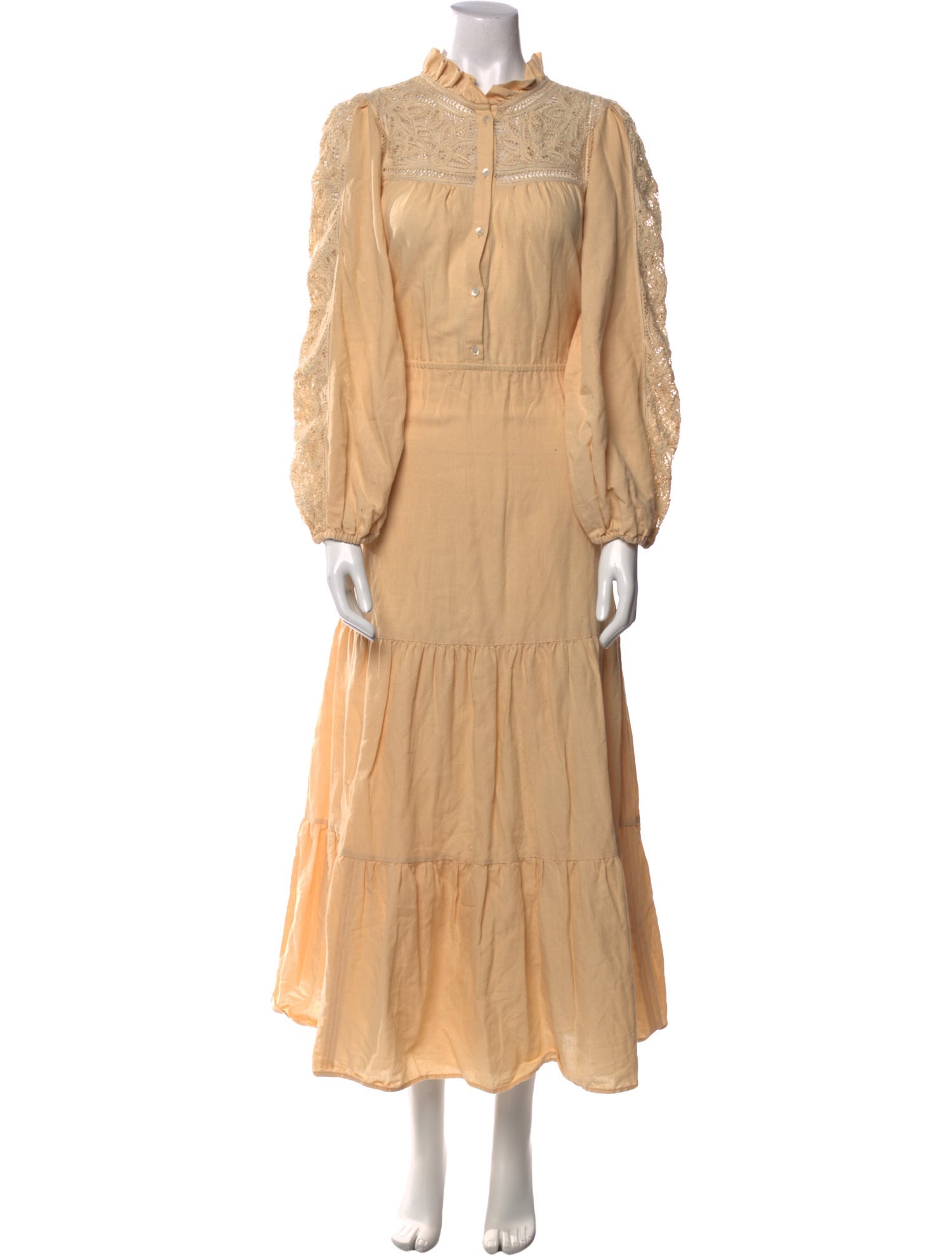 Sézane Mock Neck Long Dress