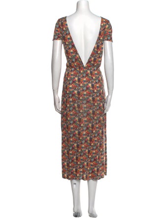 Sézane Floral Print Long Dress