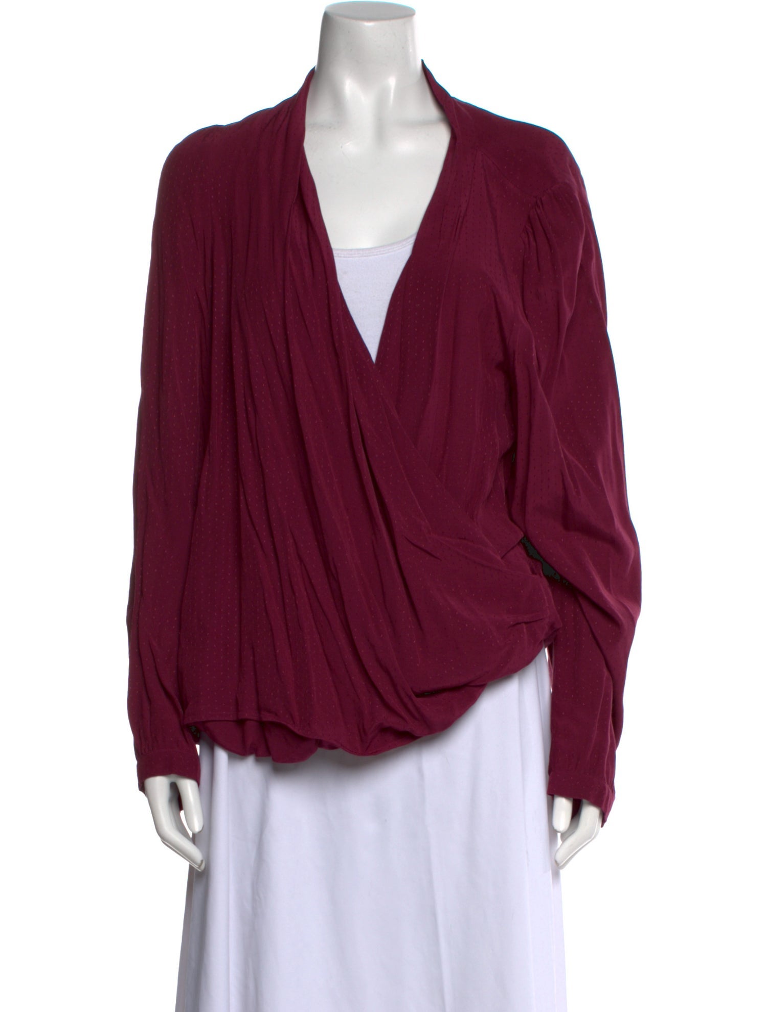 Sézane V-Neck Long Sleeve Blouse