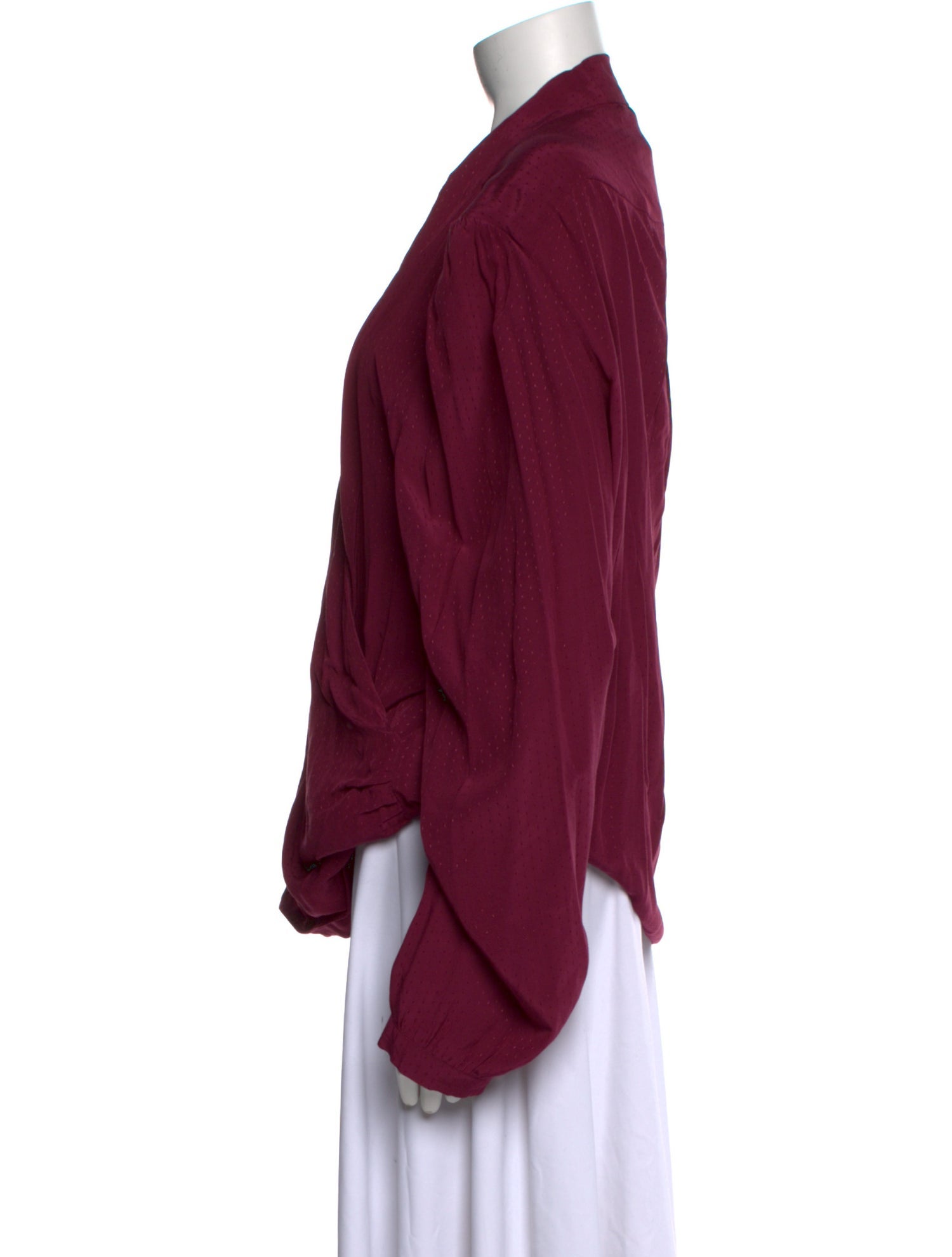 Sézane V-Neck Long Sleeve Blouse