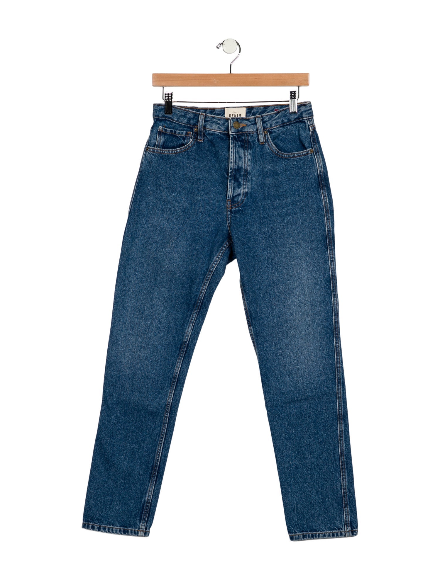 Sézane Mid-Rise Straight Leg Jeans