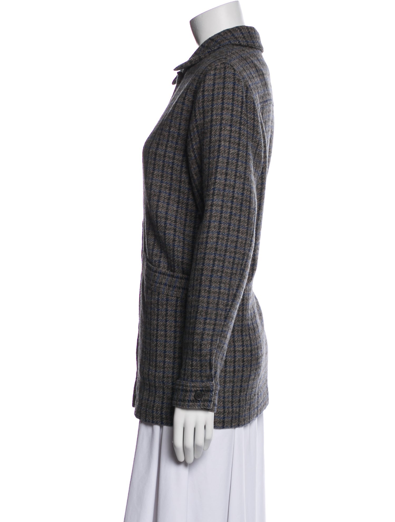 Sézane Virgin Wool Houndstooth Print Jacket