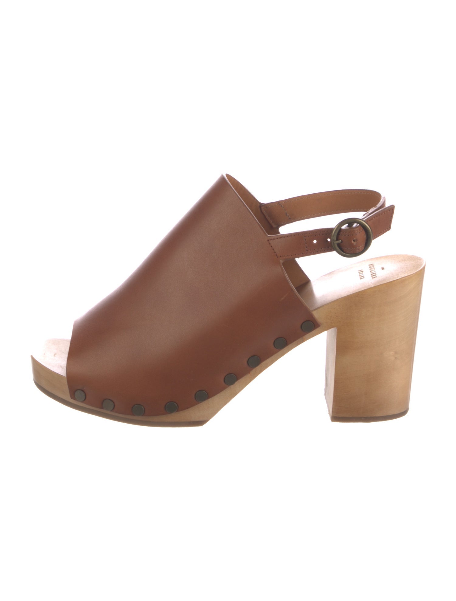 Sézane Leather Slingback Sandals