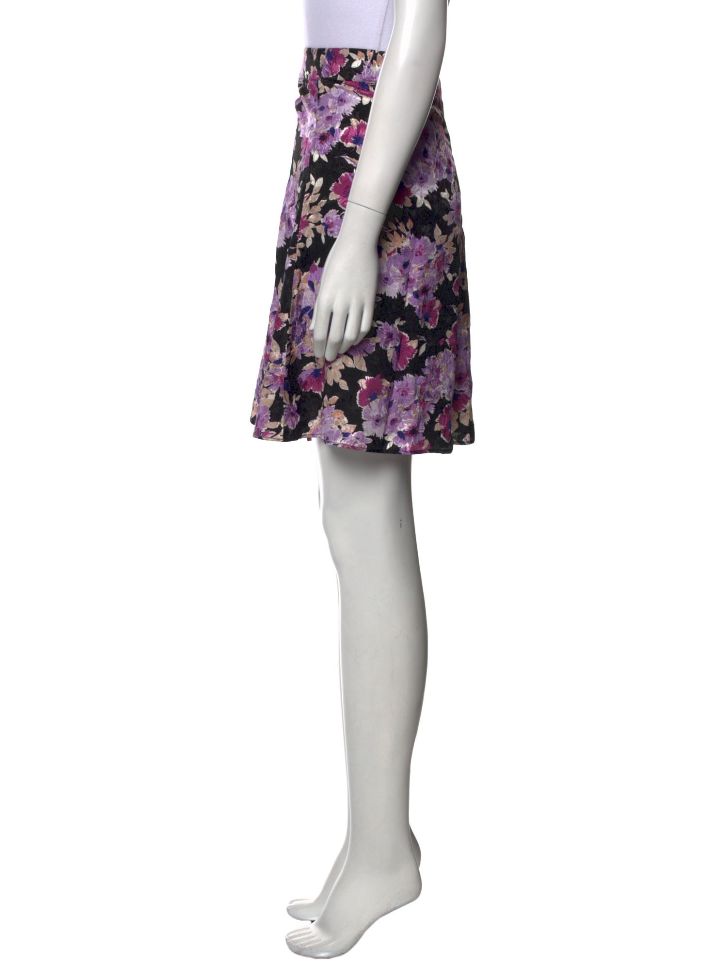 Sézane Floral Print Knee-Length Skirt