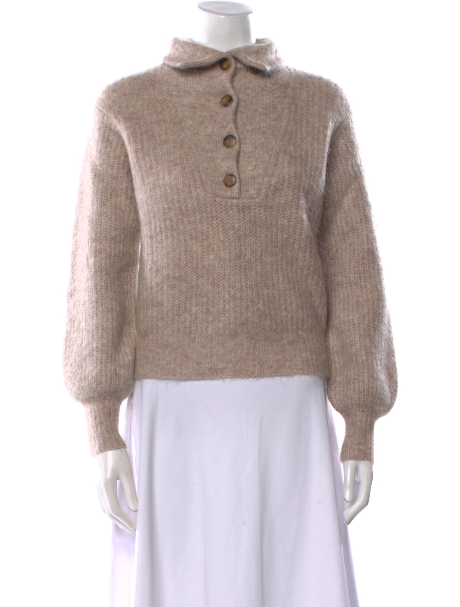 Sézane Alpaca Mock Neck Sweater