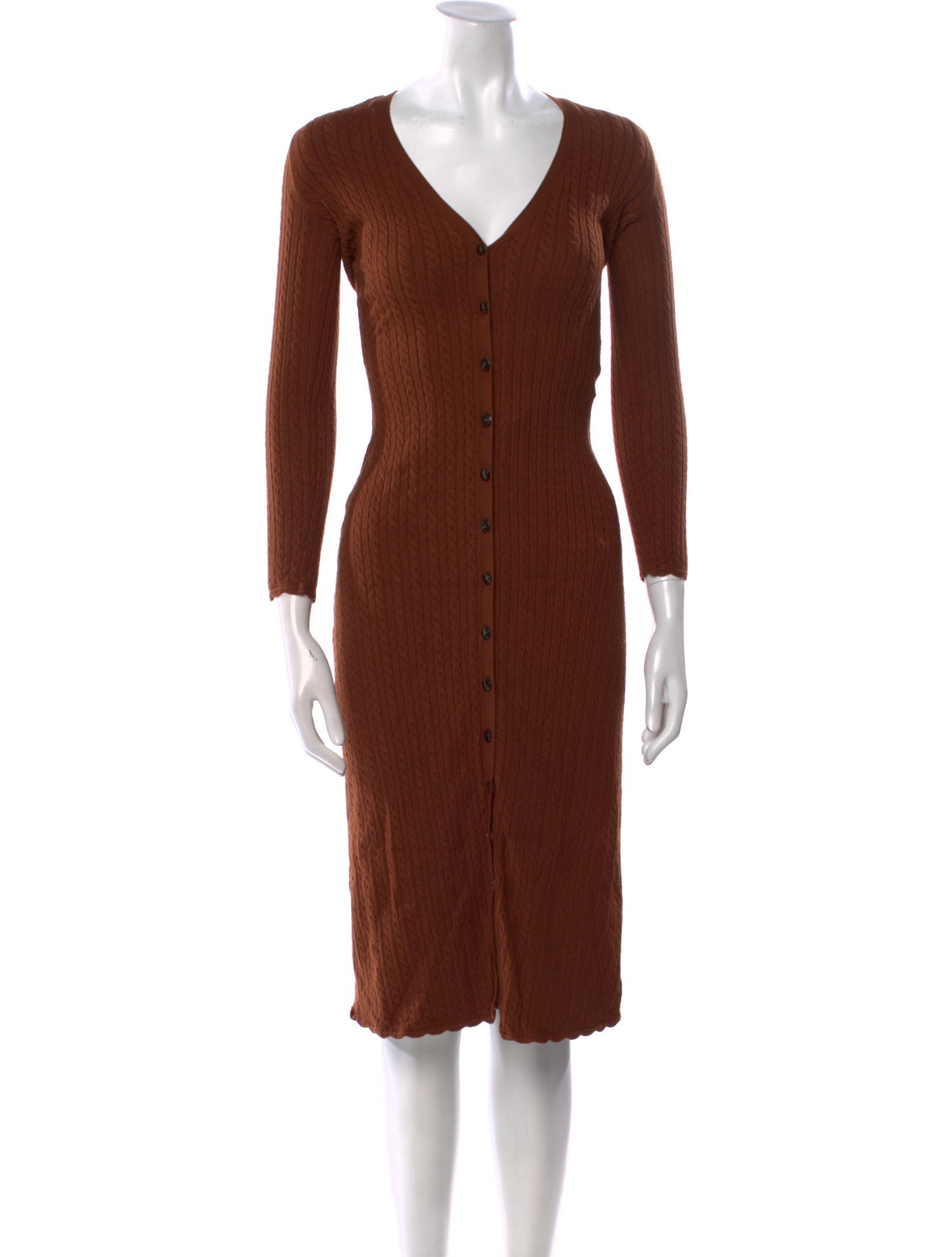 Sézane Virgin Wool Midi Length Dress