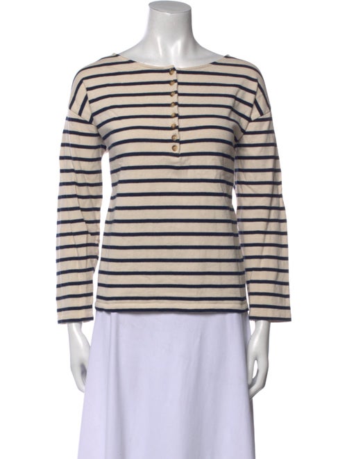 Sézane Striped Scoop Neck Top