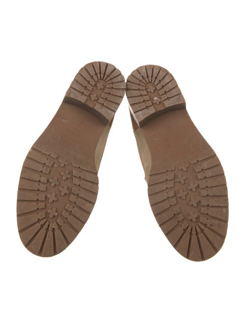 Sézane Canvas Colorblock Pattern Combat Boots