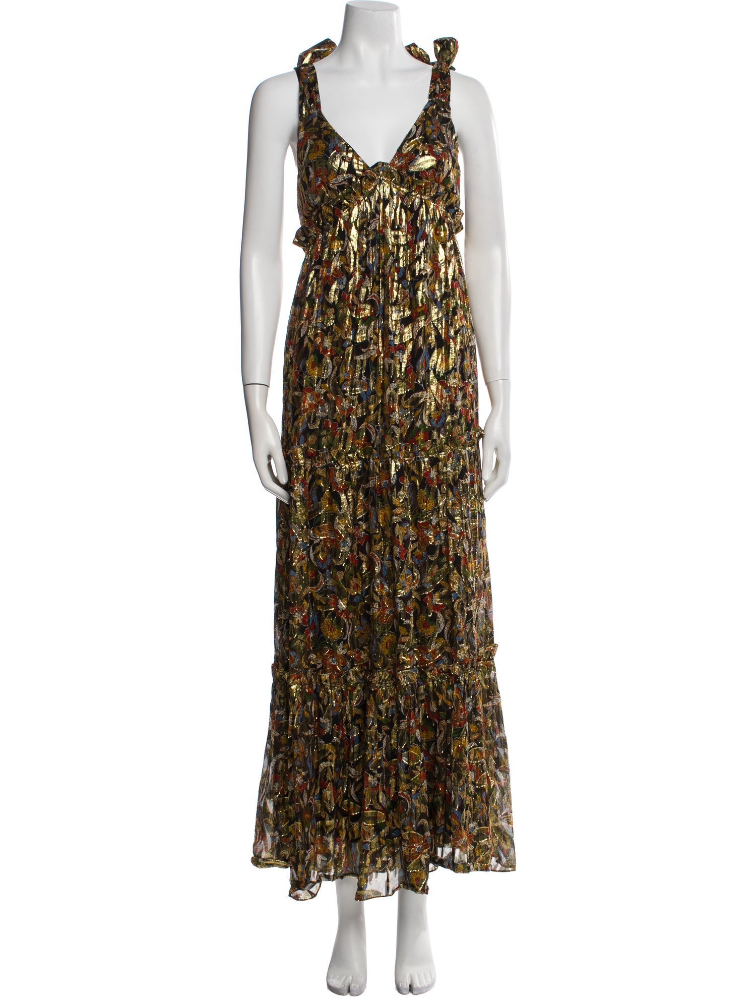 Sézane Silk Long Dress