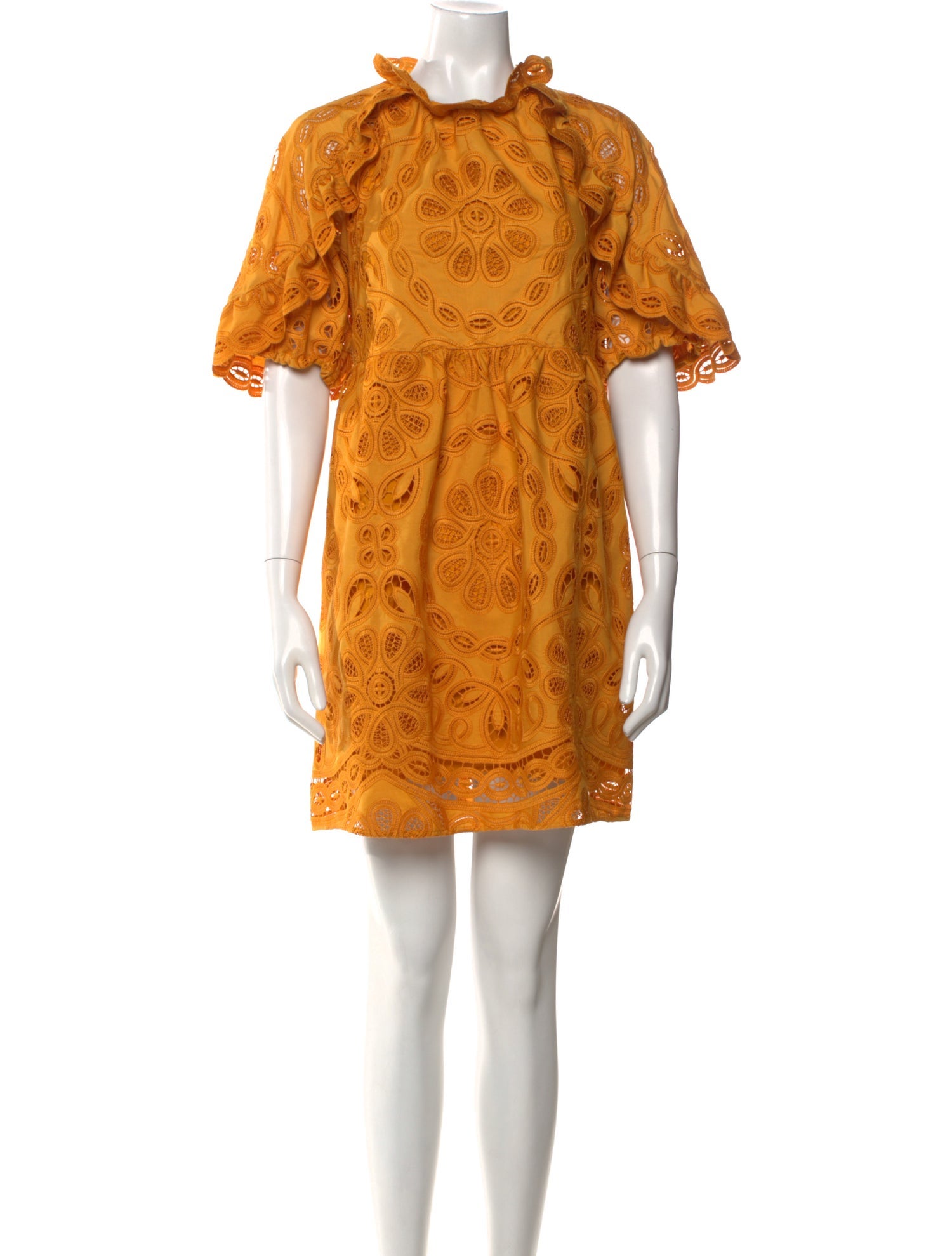 Sézane Lace Pattern Mini Dress