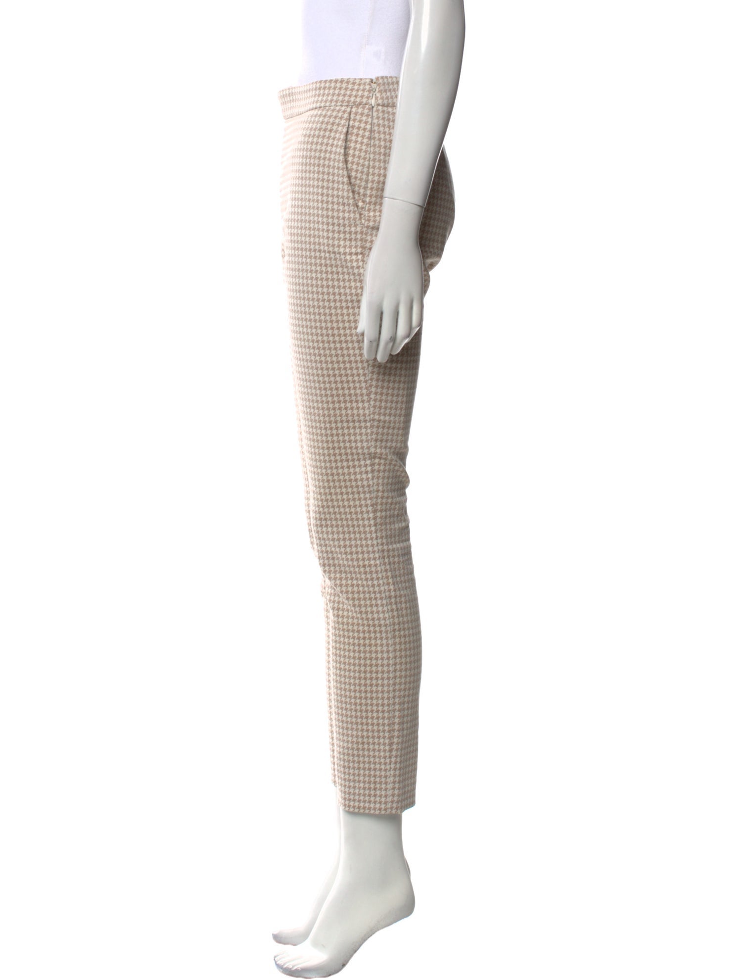 Sézane Houndstooth Print Skinny Leg Pants
