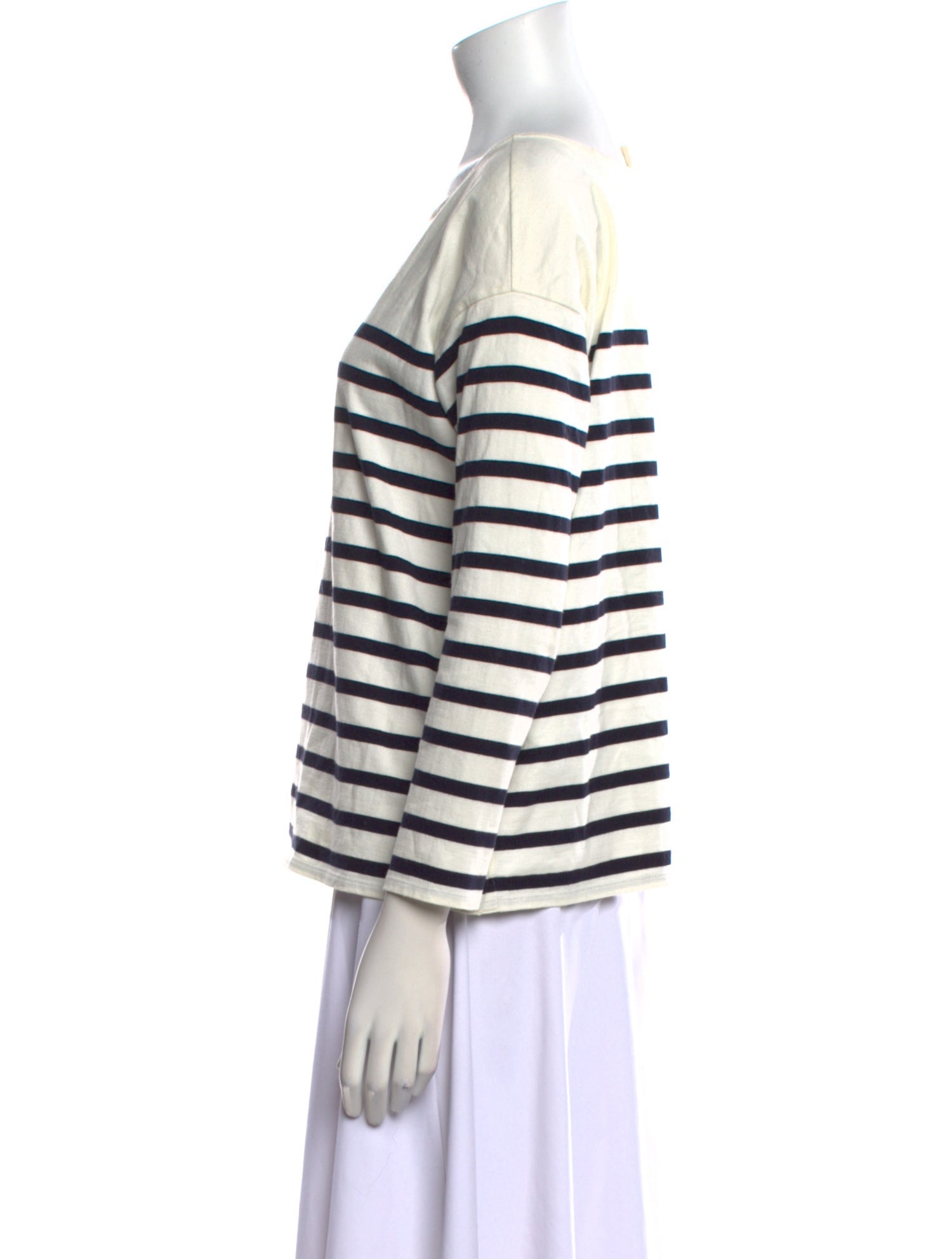 Sézane Striped Bateau Neckline Top