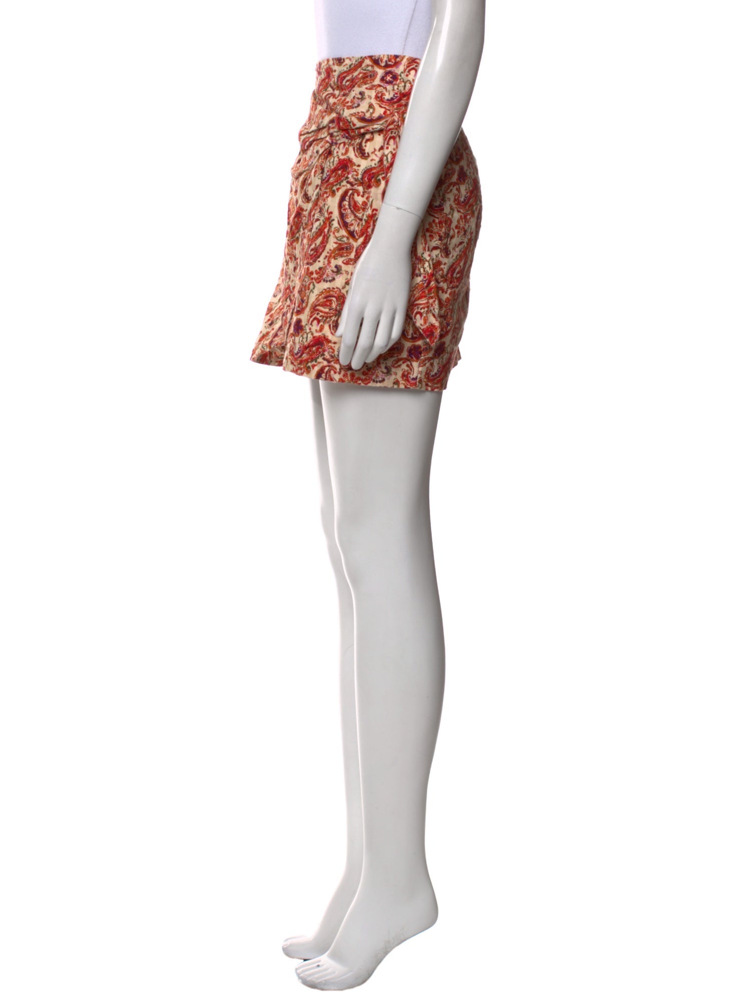 Sézane Paisley Print Mini Skirt