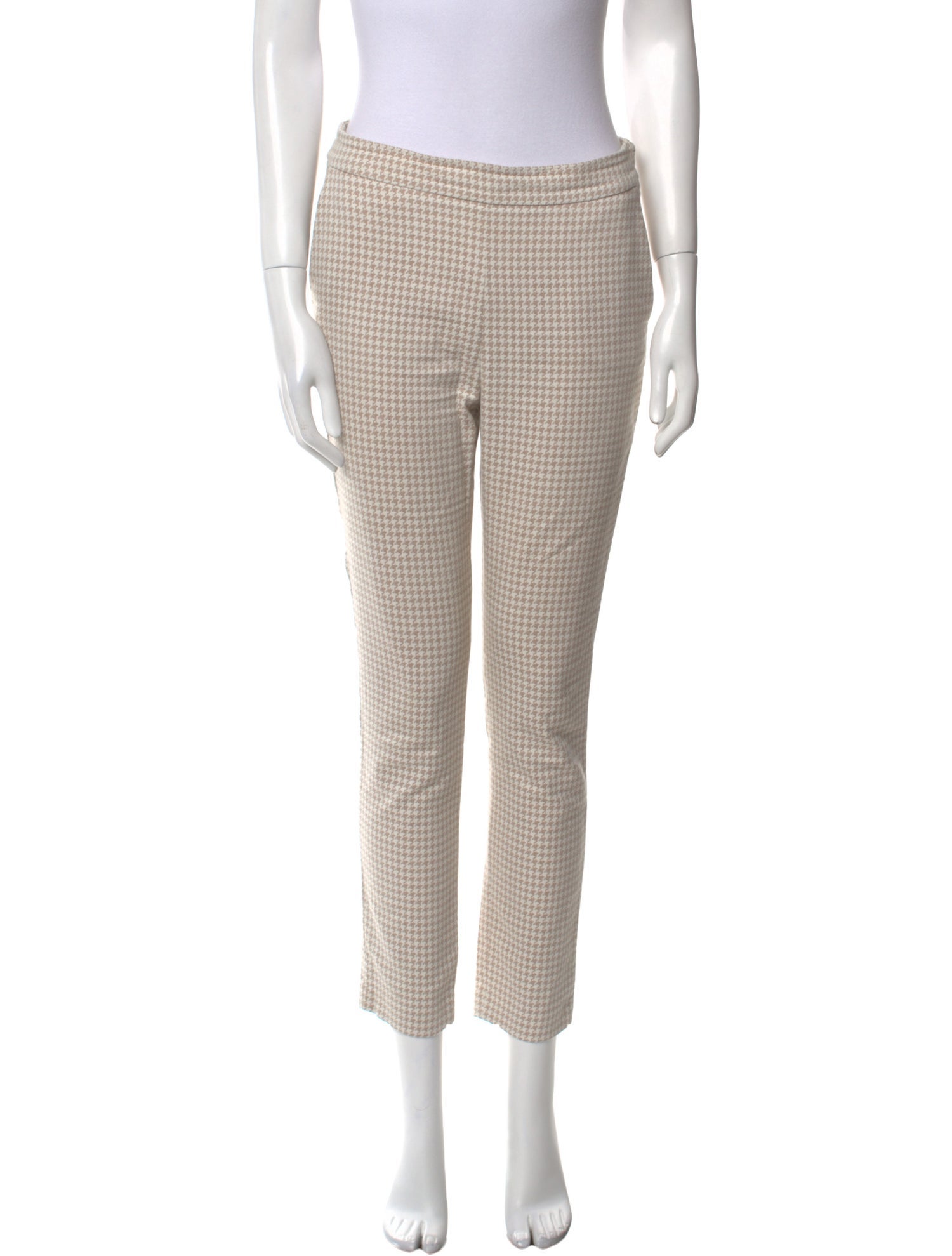 Sézane Houndstooth Print Skinny Leg Pants