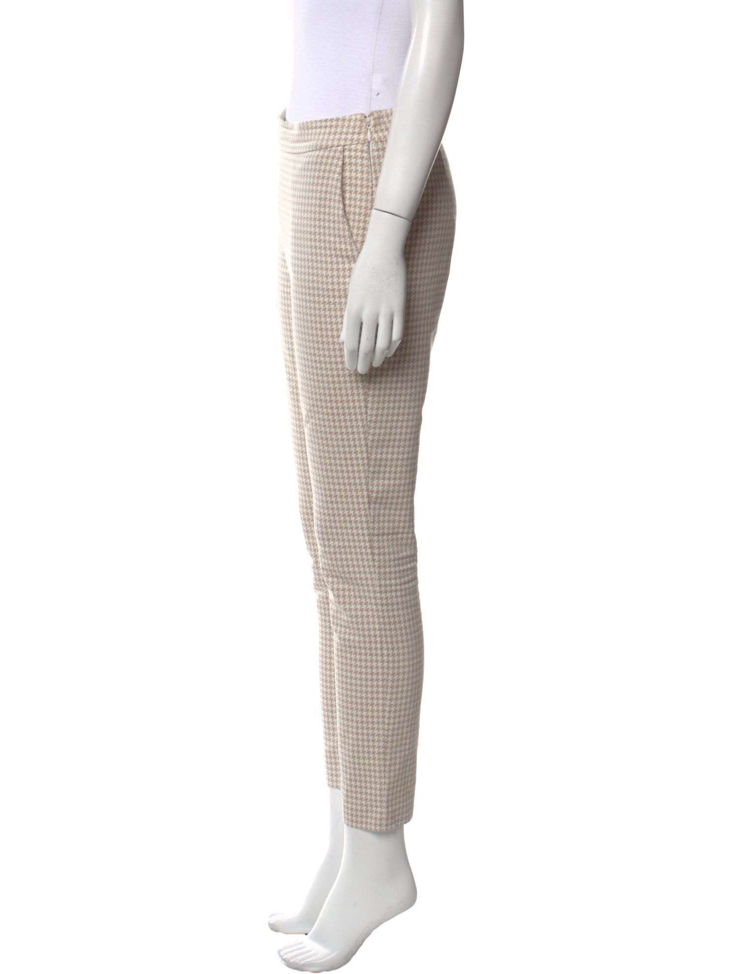 Sézane Houndstooth Print Skinny Leg Pants