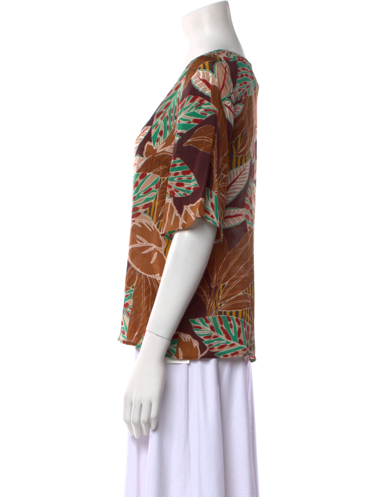 Sézane Silk Printed Blouse