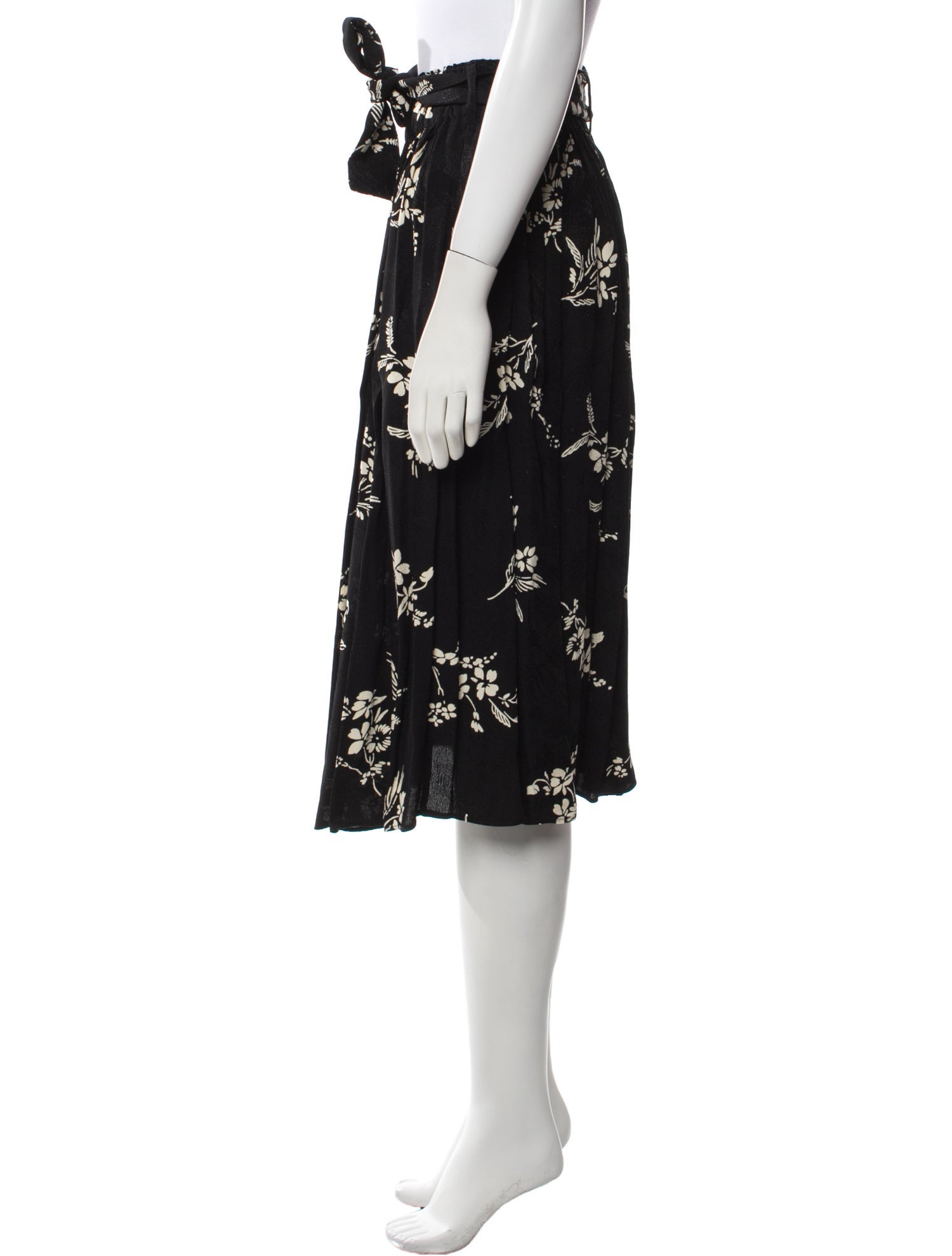 Sézane Floral Print Midi Length Skirt