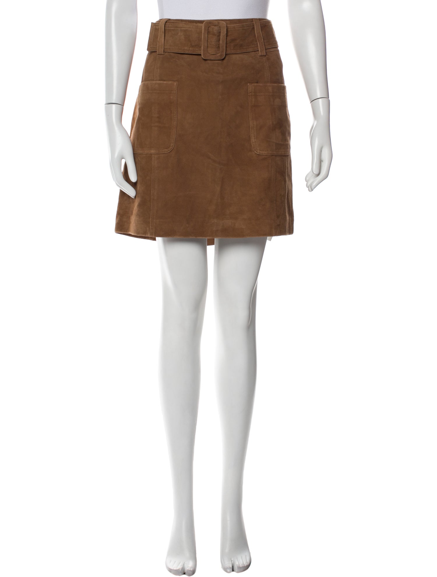 Sézane Leather Mini Skirt