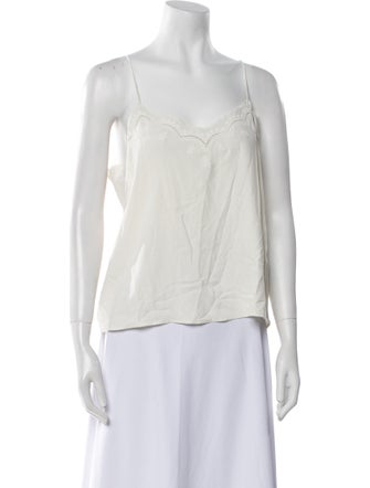 Sézane Silk V-Neck Top