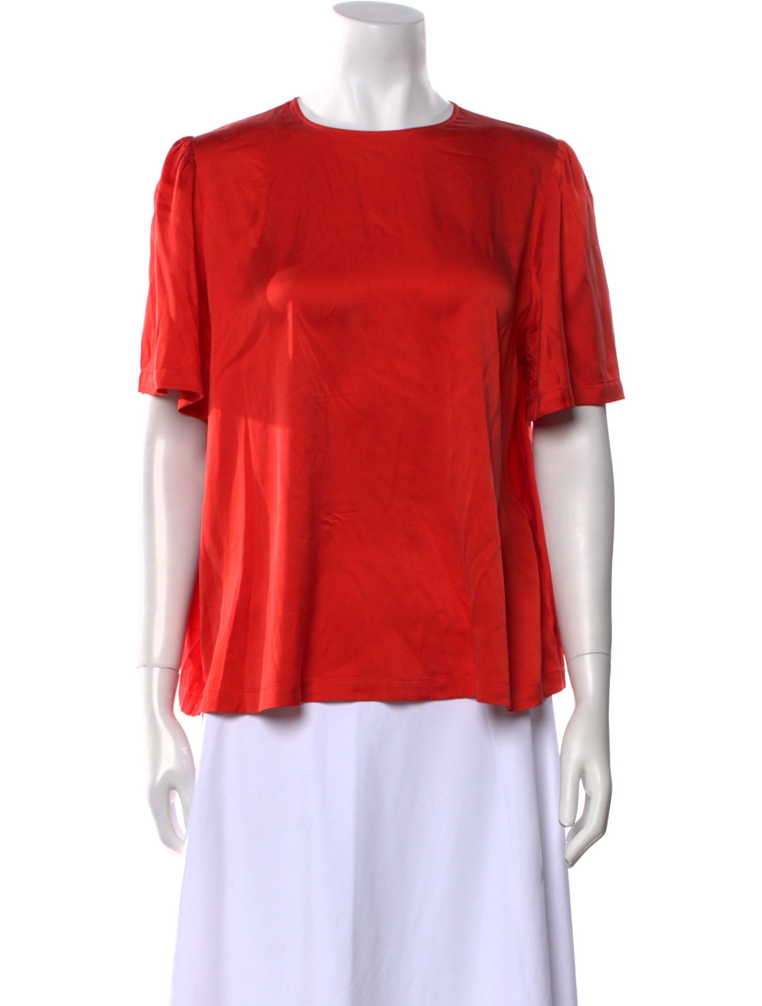 Sézane Silk Crew Neck Blouse