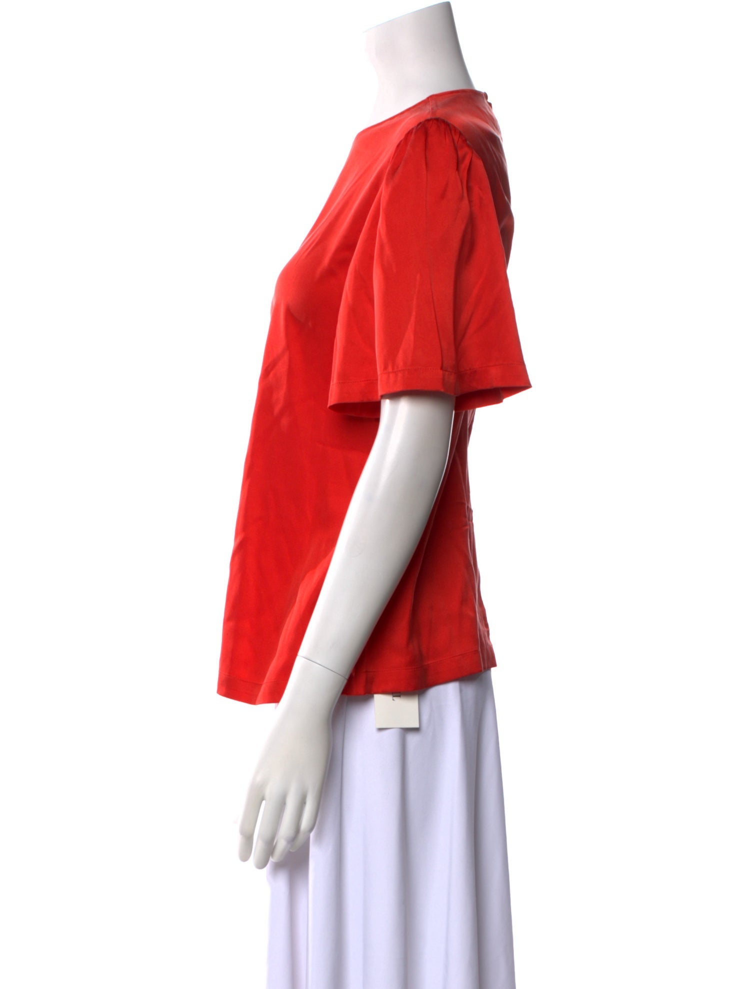 Sézane Silk Crew Neck Blouse