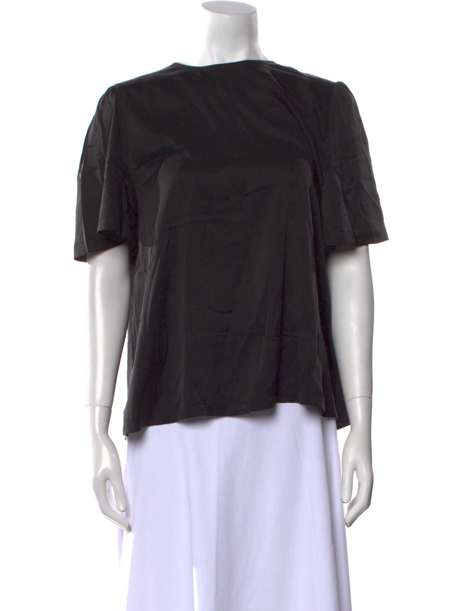 Sézane Silk Bateau Neckline Blouse