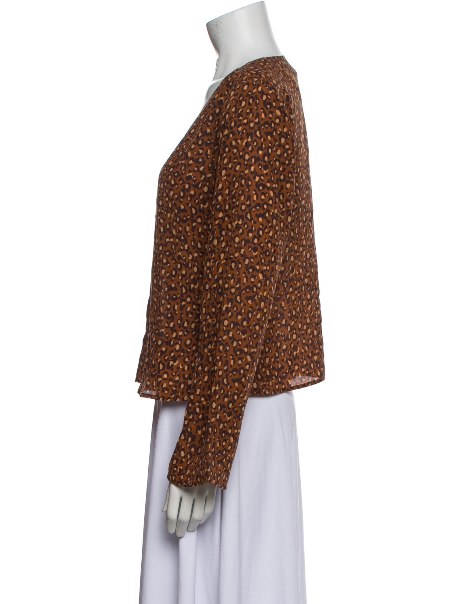 Sézane Silk Printed Blouse