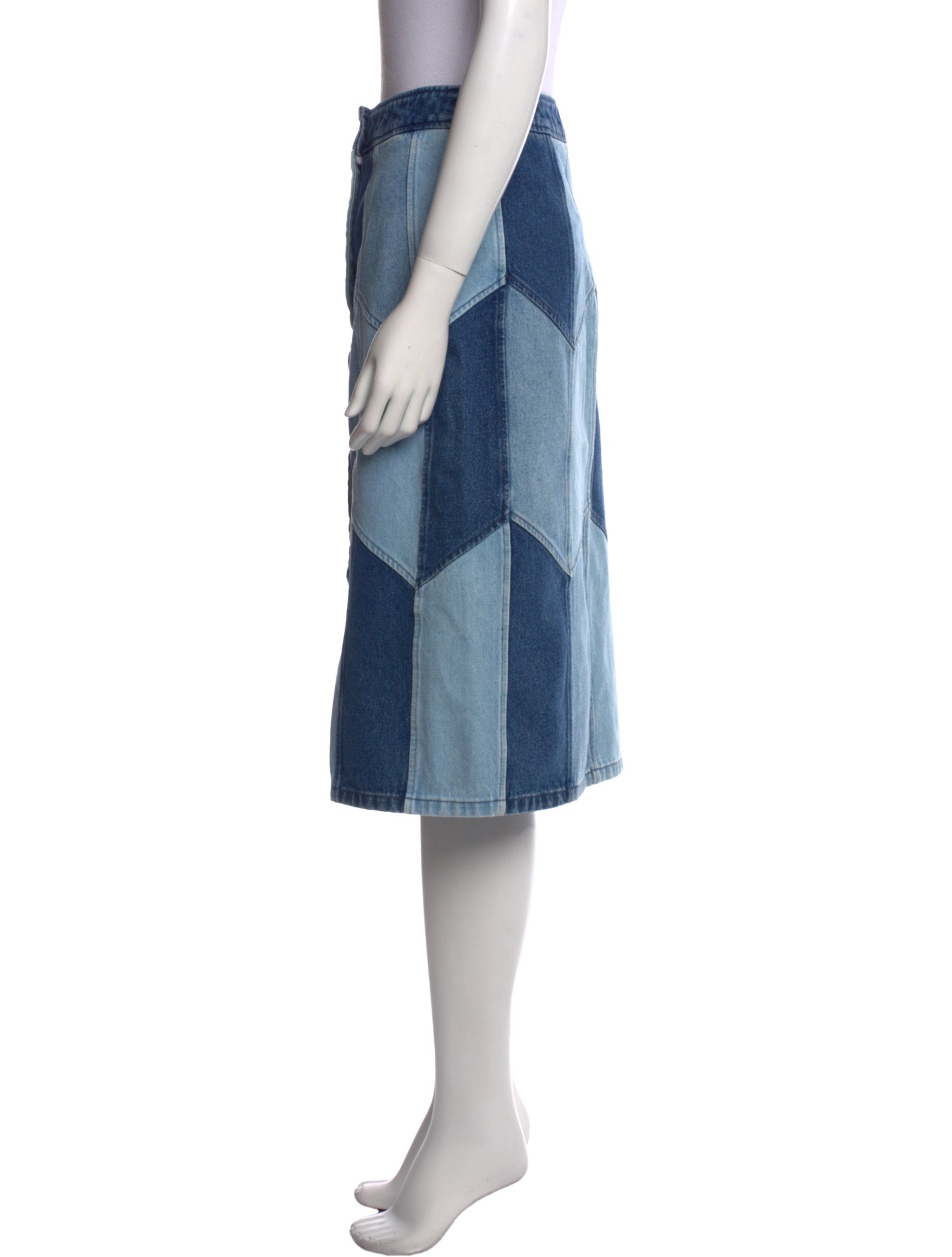 Sézane Colorblock Pattern Knee-Length Skirt w/ Tags
