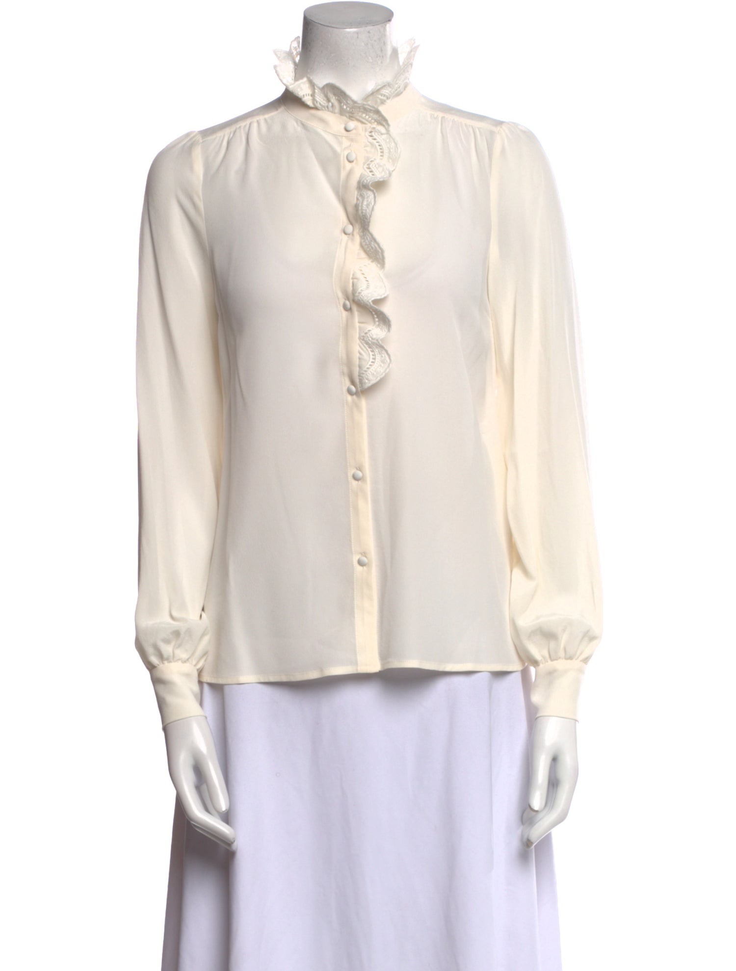Sézane Silk Mock Neck Blouse w/ Tags