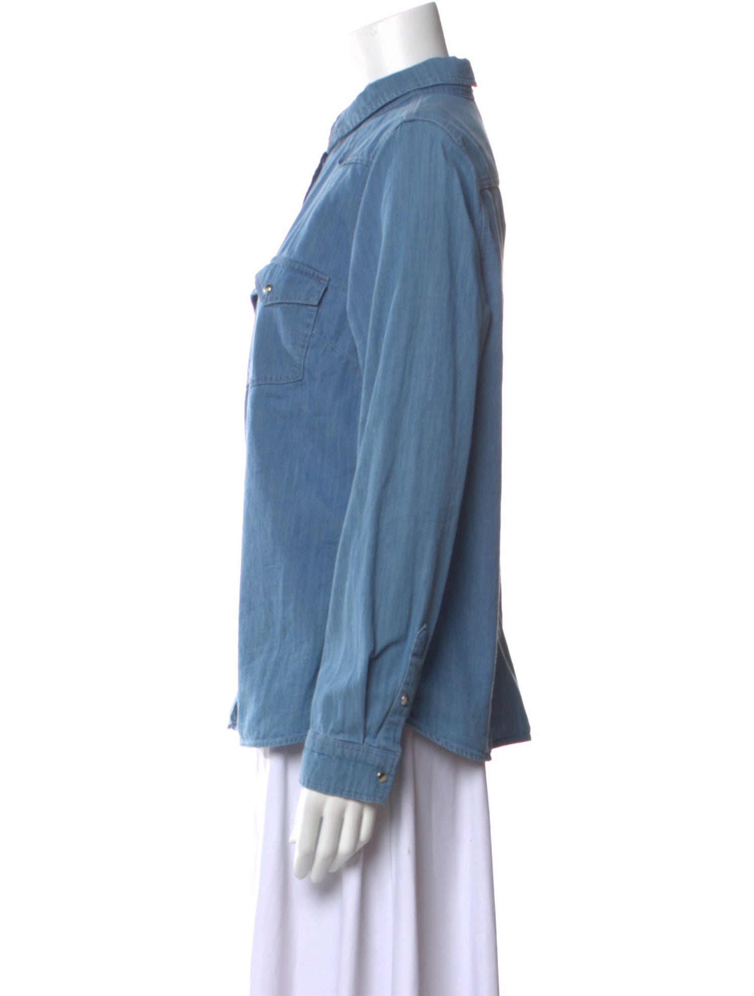 Sézane Long Sleeve Button-Up Top