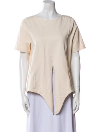 Sézane Bateau Neckline Short Sleeve T-Shirt