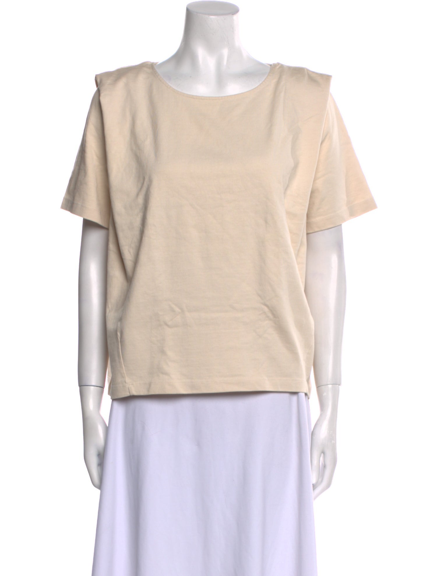 Sézane Bateau Neckline Short Sleeve T-Shirt