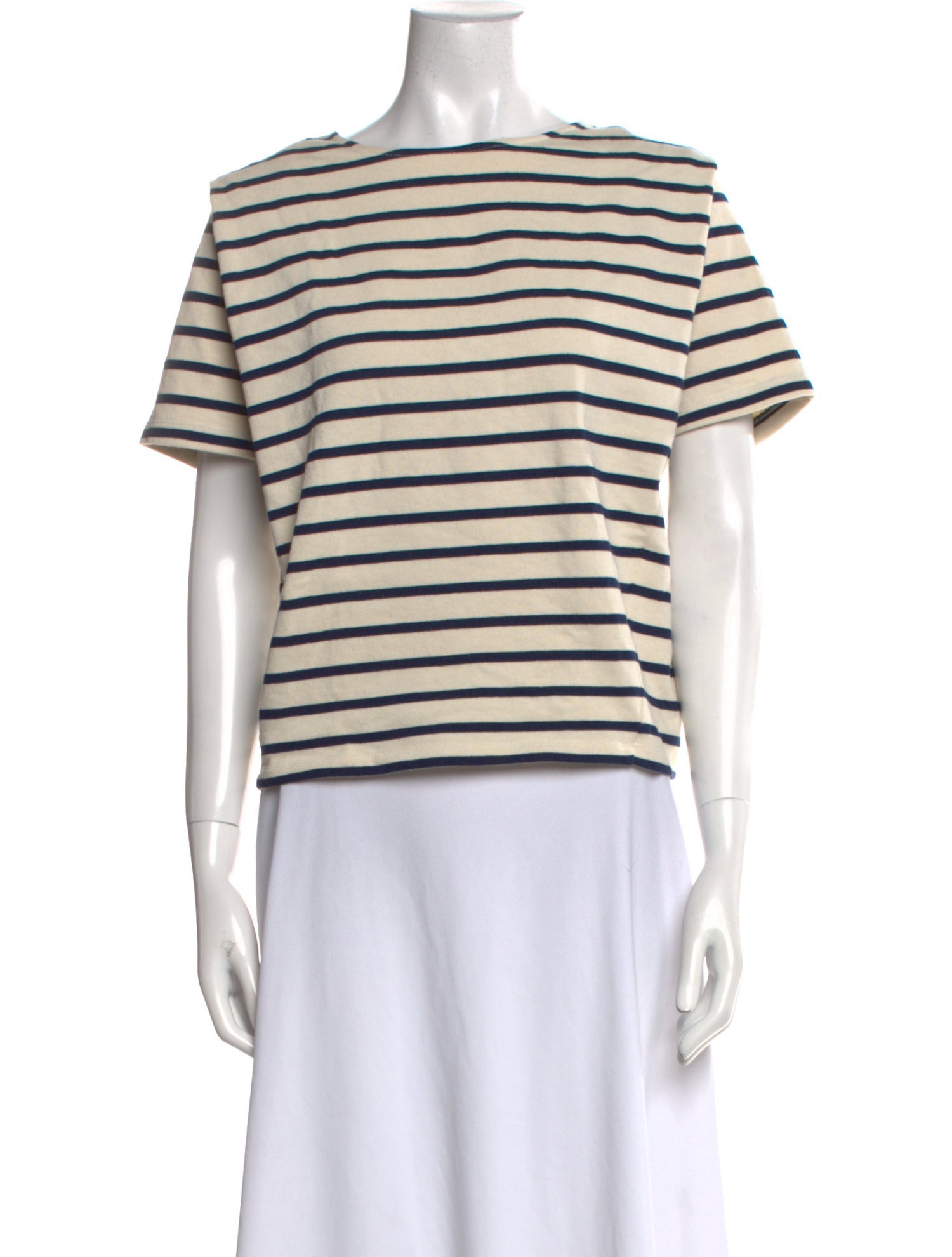 Sézane Striped Bateau Neckline Top